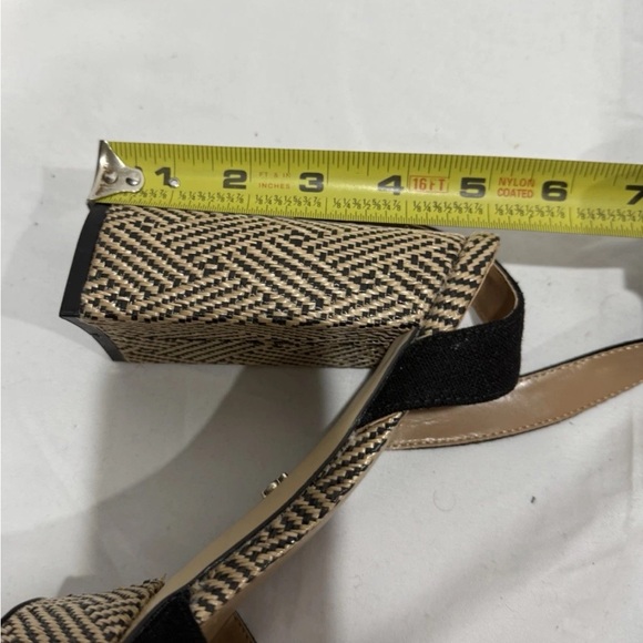 Jessica Simpson Boho Woven Block Heel Sandals Black Strap Size 8.5 - Picture 10 of 10